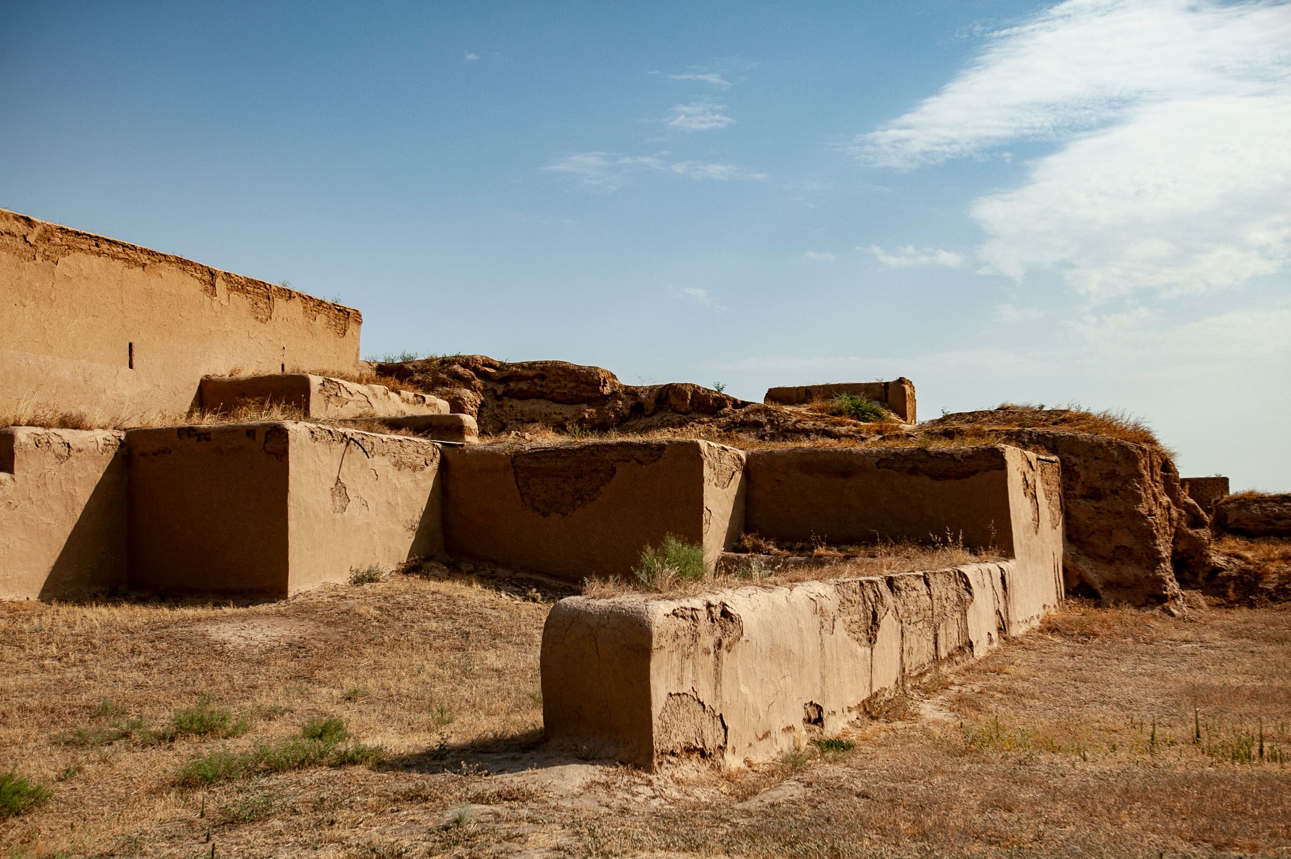 Blick auf die Ruinen von Nisa, Turkmenistan